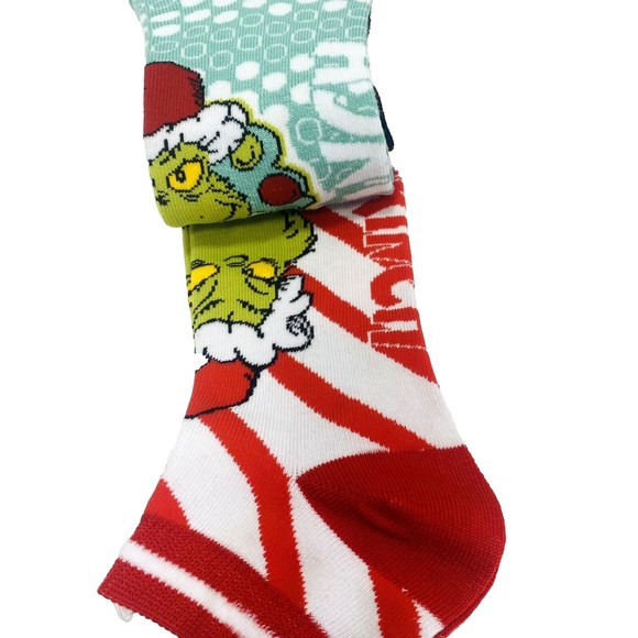 Dr. Seuss The Grinch Christmas Socks Unisex Festive Ankle Socks 3 Pack NEW - Picture 3 of 7